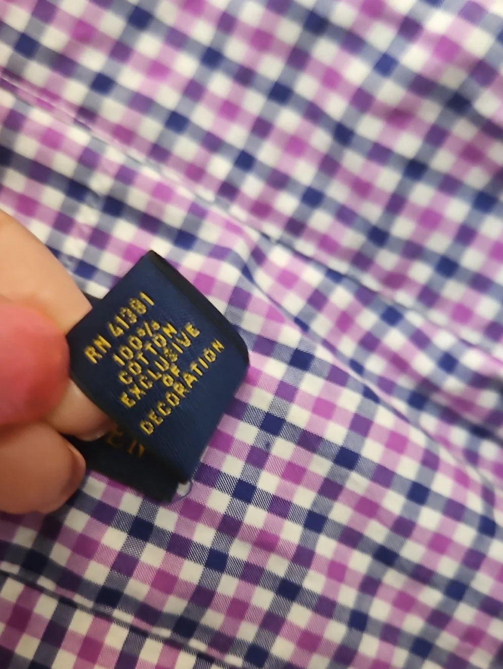 Polo Ralph Lauren Men's Long-Sleeve Check Button-Up Shirt - Lavender/Navy - XXL